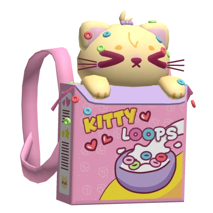 Cute Kawaii Kitty Loops Cereal Backpack (3.0)