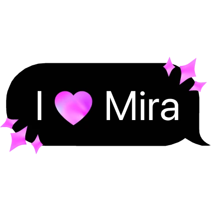 I Heart Mira Kpop Demon Hunters Text Bubble Gems