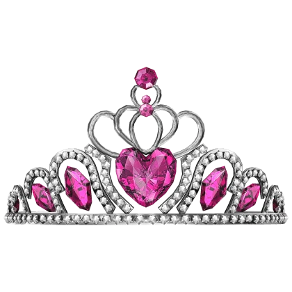 pink heart tiara