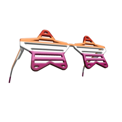 lesbian (wlw) pride raised shutter star shades