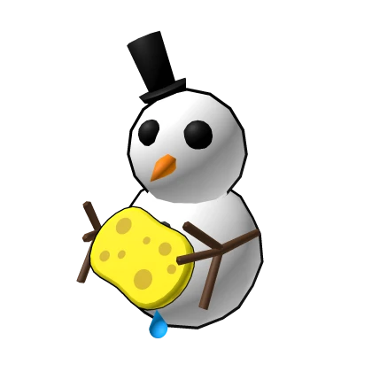 [CODE: 382] Snowman Holding a Sponge