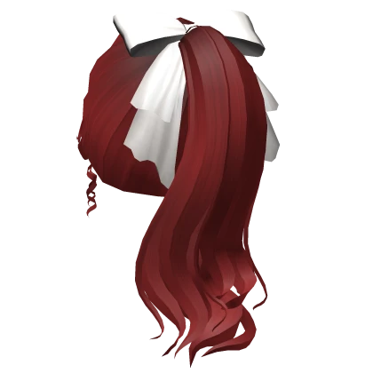 Red Elegant Ponytail w/ Bow