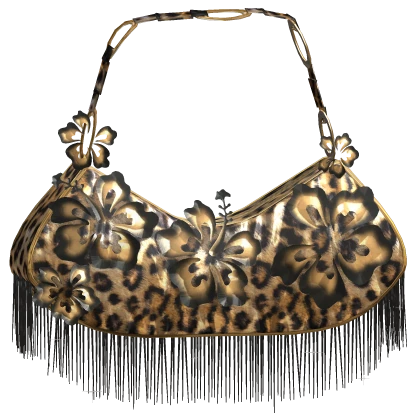 Tropical Cheetah Leopard Beach Hibiscus Gyaru Bag