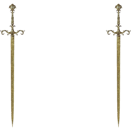 Gold Twin Blades of Eternal Radiance