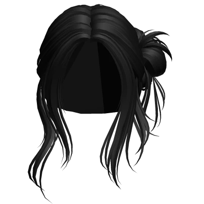 Tropical Summer Messy Bun Hair (Black)