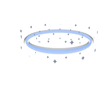Angel Halo (Pastel Blue) Outline with Sparkles