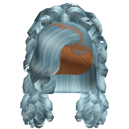 ☆ | Icy Blue Heart Bang Curly Updo
