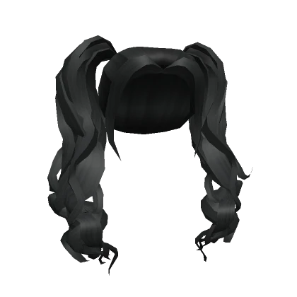 black curly ponytails