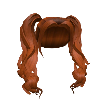 ginger curly ponytails