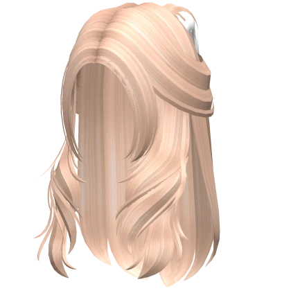 Layered Clipped Half Up Hair in Blonde