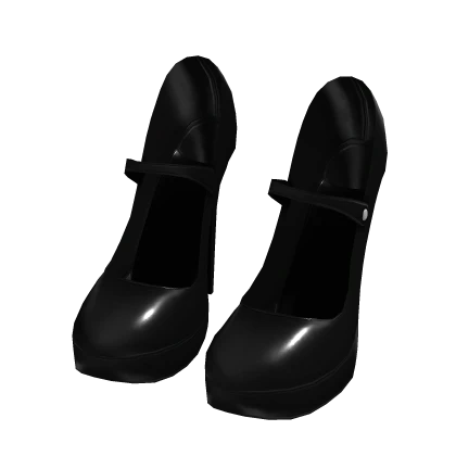 ☆ Black Stiletto Mary jane Heels