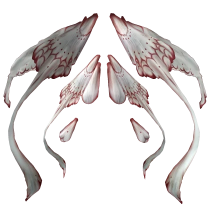 White n Red Moth Fairy Wings