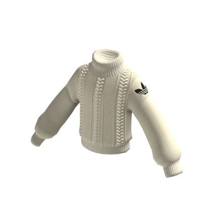 adidas Cream Polo Neck Sweater