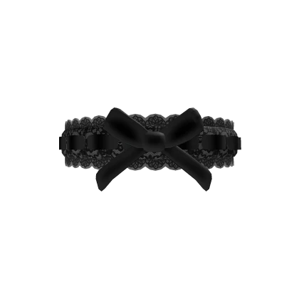 Black Chocker With Black Bow