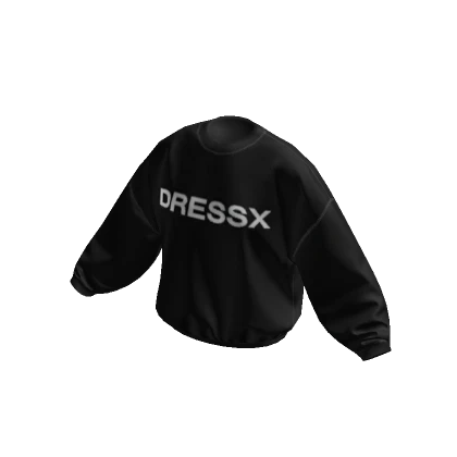 DRESSX Oversized Knitted Black Sweatshirt