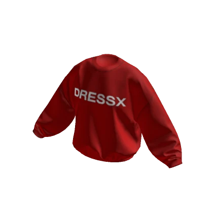 DRESSX Red Oversized Essential Sweatshirt