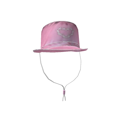 Preppy Pink Heart Top Hat