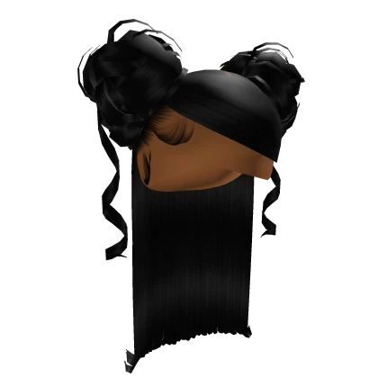 [SxZ] Sleek Half-Up Double Buns [Black]