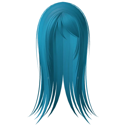 ♰ vampire goth emo wispy long straight hair blue