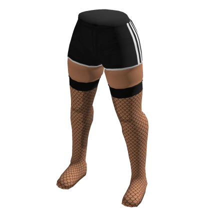 adidas Y2K Shorts and Fishnets Black Nougat