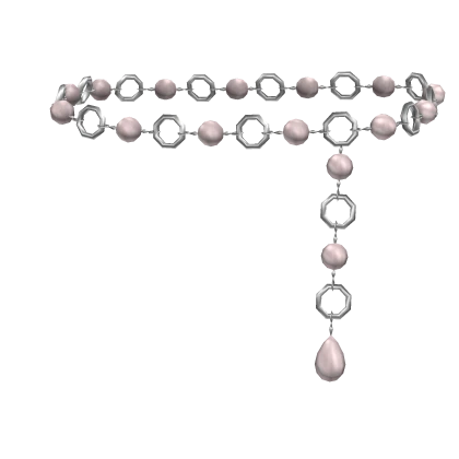 Pearl Belt in Pink and Silver