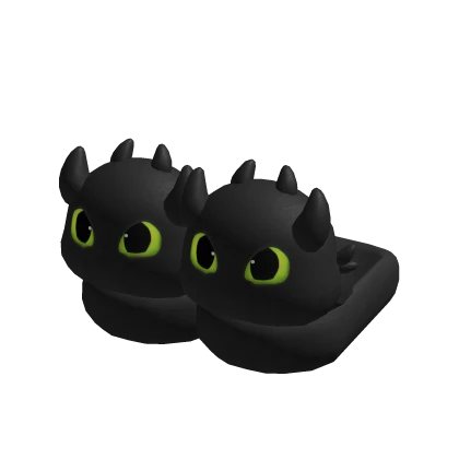Cute Toothless Black Dragon Slippers