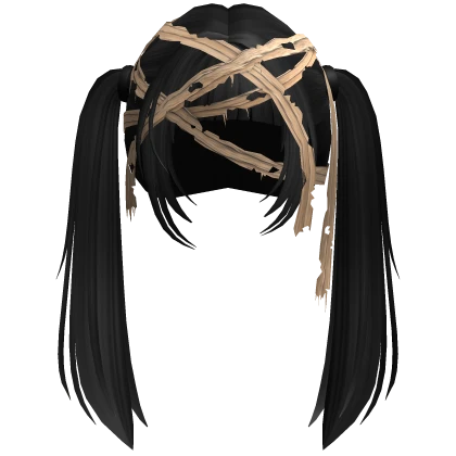 Haunted Twin Ponytails w/ Head Bandages