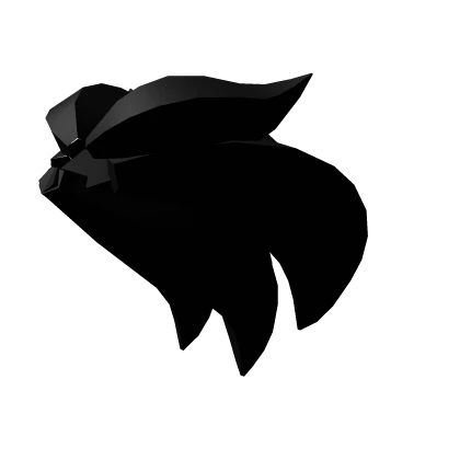 Stylized Fuzzy Black Pony Tail Tuft