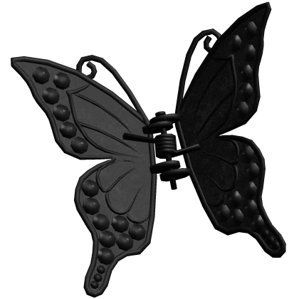 Black Butterfly Clip (Side)