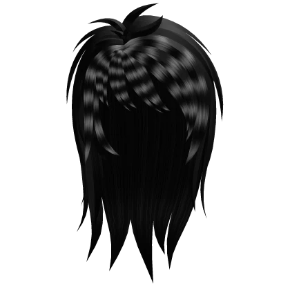 messy scene emo yabujin hair black and white