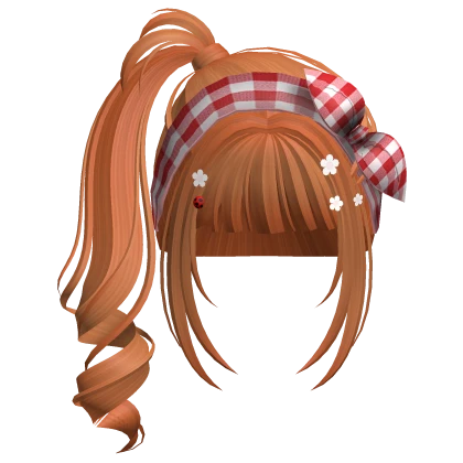 Cute Orange Cottage Core Ponytail