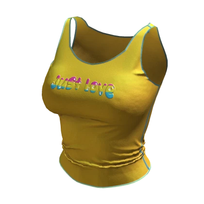 ʚ♡ɞ PRIDE: Tight Graphic Yellow Pan Tank Top