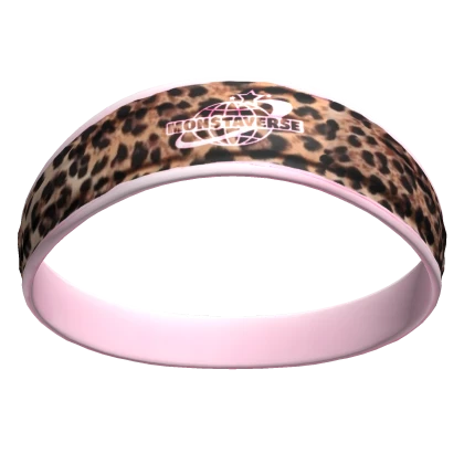 ✭ MONSTAVERSE LEOPARD LOGO HEADBAND IN PINK