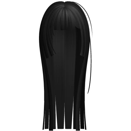 gothic messy long hime hair (black)