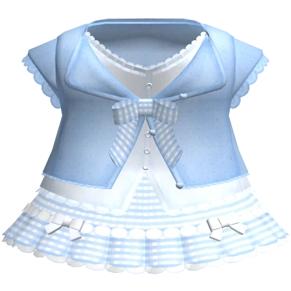 cute coquette blue plaid baby doll dainty dress