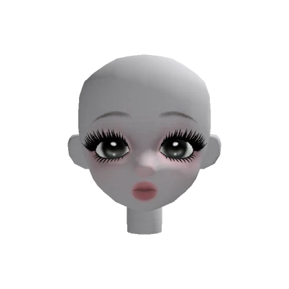 Ghost girl doll head v3 (black, light)