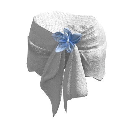 Summer Blue Hibiscus Flower Vacation Skirt