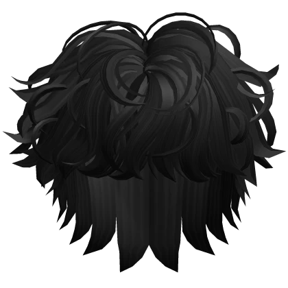Fluffy Curly Boy Hair - Black