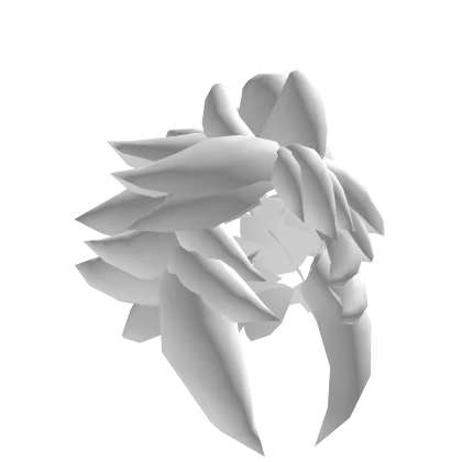 White Messy Spike Hair