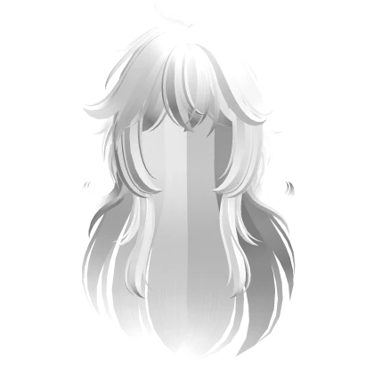 messy cute anime wolfcut in white