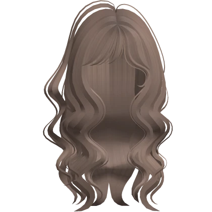 long half side up wispy wavy hairstyle milk brown