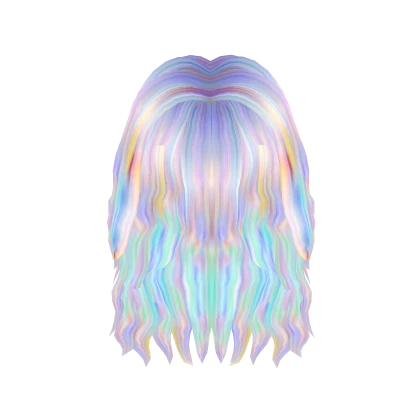 Iridescent Flowy Hair (Rainbow)