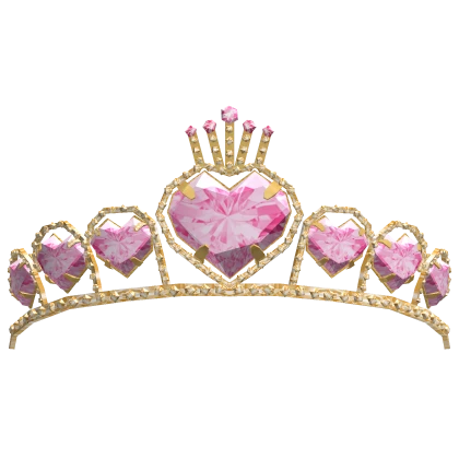 Pink Princess Tiara with Hearts