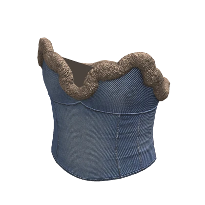 ʚ fur lined denim corset