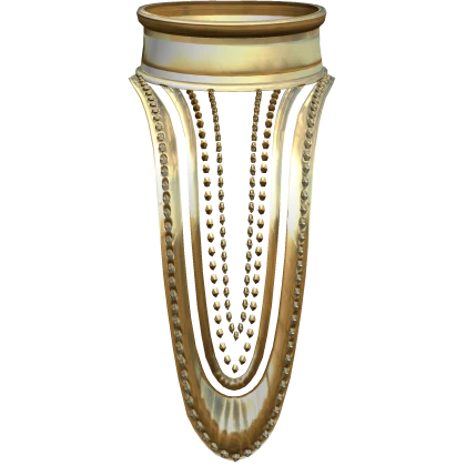 Gold Glam Vintage Stacked Model Couture Necklace