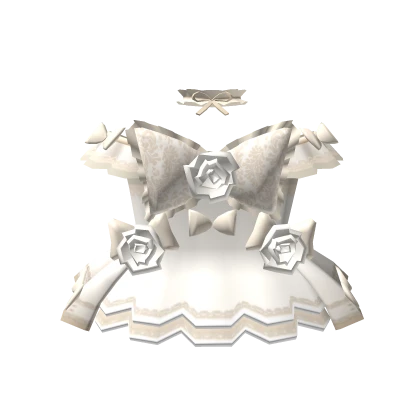 🎀3.0 Beautiful white dress doll w collar