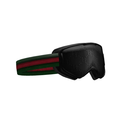 Green Y2k Striped Designer Ski Goggles Headband