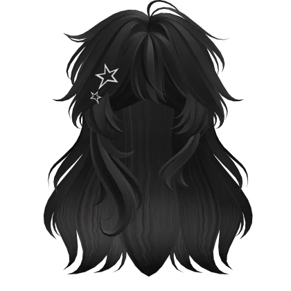 Super Fluffy Loose Anime Hairstyle (Black V2)