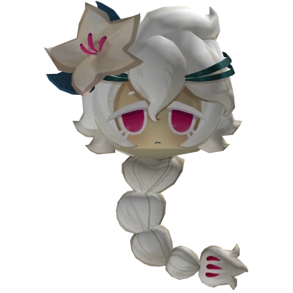 White lily CRK hair face fairy nature cookie 