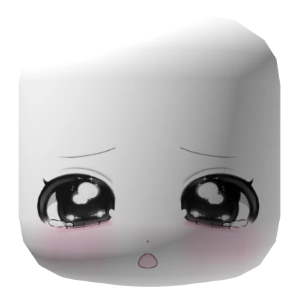 ♡ : kawaii anime chibi sad crying face mask